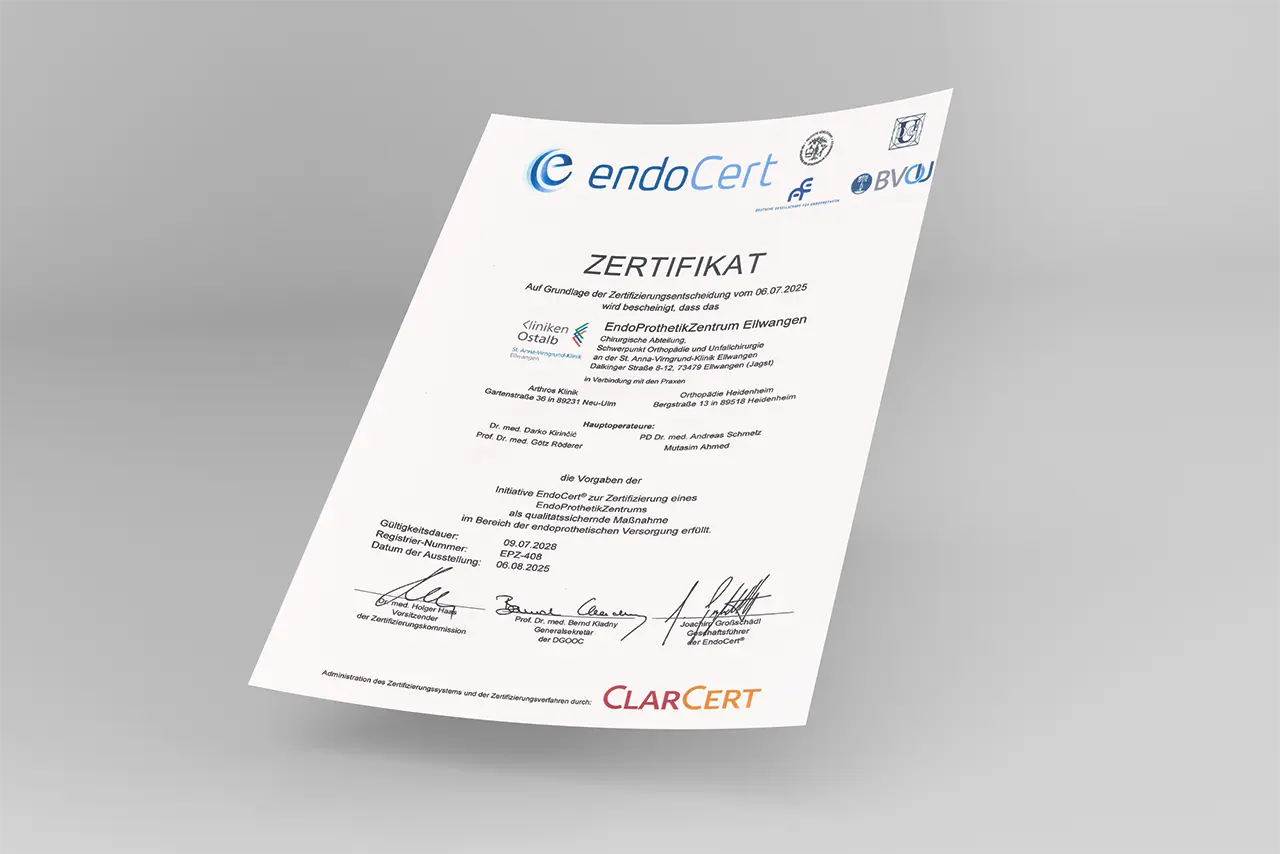 news-endoprothetik EPZ Zertifikat